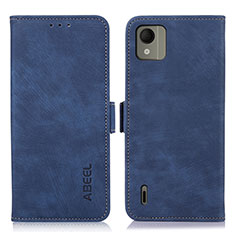 Custodia Portafoglio In Pelle Cover con Supporto K08Z per Nokia C110 Blu