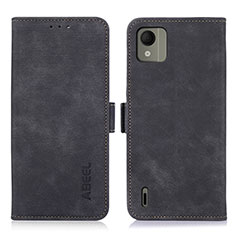Custodia Portafoglio In Pelle Cover con Supporto K08Z per Nokia C110 Nero