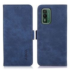 Custodia Portafoglio In Pelle Cover con Supporto K08Z per Nokia XR21 Blu