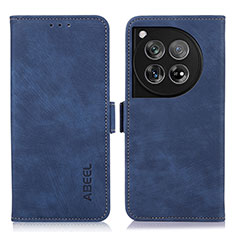 Custodia Portafoglio In Pelle Cover con Supporto K08Z per OnePlus 12R 5G Blu