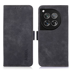 Custodia Portafoglio In Pelle Cover con Supporto K08Z per OnePlus 12R 5G Nero