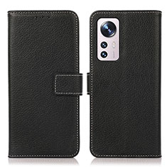 Custodia Portafoglio In Pelle Cover con Supporto K08Z per Xiaomi Mi 12 Lite 5G Nero