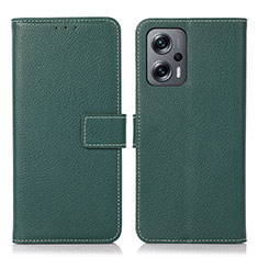 Custodia Portafoglio In Pelle Cover con Supporto K08Z per Xiaomi Poco X4 GT 5G Verde