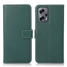 Custodia Portafoglio In Pelle Cover con Supporto K08Z per Xiaomi Redmi K50i 5G Verde