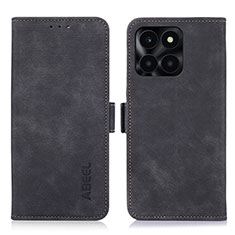 Custodia Portafoglio In Pelle Cover con Supporto K09Z per Huawei Honor X6a Nero