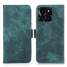 Custodia Portafoglio In Pelle Cover con Supporto K09Z per Huawei Honor X6a Verde