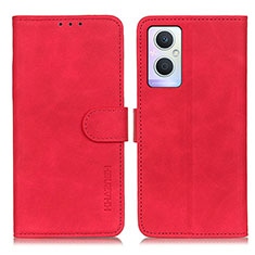 Custodia Portafoglio In Pelle Cover con Supporto K09Z per OnePlus Nord N20 5G Rosso