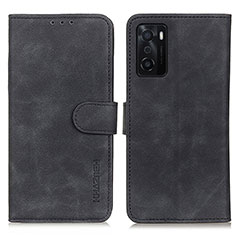 Custodia Portafoglio In Pelle Cover con Supporto K09Z per Oppo A55S 5G Nero