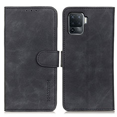 Custodia Portafoglio In Pelle Cover con Supporto K09Z per Oppo Reno5 F Nero