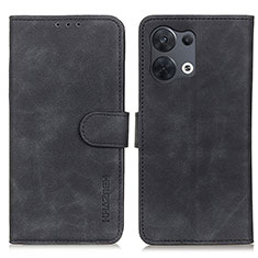 Custodia Portafoglio In Pelle Cover con Supporto K09Z per Oppo Reno8 5G Nero