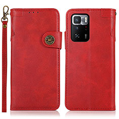 Custodia Portafoglio In Pelle Cover con Supporto K09Z per Xiaomi Poco X3 GT 5G Rosso