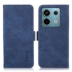 Custodia Portafoglio In Pelle Cover con Supporto K09Z per Xiaomi Redmi Note 13 Pro 5G Blu