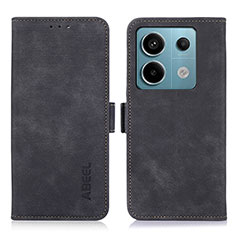 Custodia Portafoglio In Pelle Cover con Supporto K09Z per Xiaomi Redmi Note 13 Pro 5G Nero
