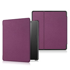 Custodia Portafoglio In Pelle Cover con Supporto L01 per Amazon Kindle Oasis 7 inch Viola