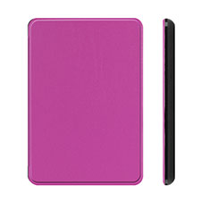 Custodia Portafoglio In Pelle Cover con Supporto L01 per Amazon Kindle Paperwhite 6 inch Viola