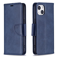 Custodia Portafoglio In Pelle Cover con Supporto L01 per Apple iPhone 14 Plus Blu