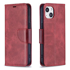 Custodia Portafoglio In Pelle Cover con Supporto L01 per Apple iPhone 14 Rosso