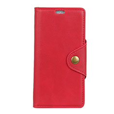 Custodia Portafoglio In Pelle Cover con Supporto L01 per Asus Zenfone 5 ZS620KL Rosso