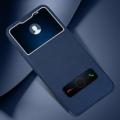 Custodia Portafoglio In Pelle Cover con Supporto L01 per Huawei Enjoy 10 Plus Blu