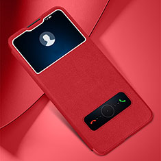 Custodia Portafoglio In Pelle Cover con Supporto L01 per Huawei Honor 30 Lite 5G Rosso