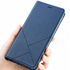 Custodia Portafoglio In Pelle Cover con Supporto L01 per Huawei Honor 9 Lite Blu