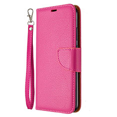 Custodia Portafoglio In Pelle Cover con Supporto L01 per Huawei Honor 9C Rosa Caldo