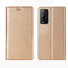 Custodia Portafoglio In Pelle Cover con Supporto L01 per Huawei Honor Play4T Pro Oro