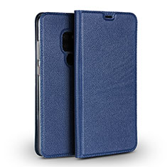 Custodia Portafoglio In Pelle Cover con Supporto L01 per Huawei Mate 20 Blu