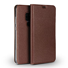 Custodia Portafoglio In Pelle Cover con Supporto L01 per Huawei Mate 20 Marrone