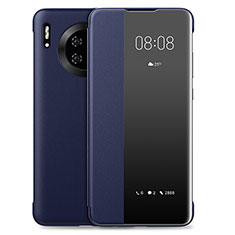 Custodia Portafoglio In Pelle Cover con Supporto L01 per Huawei Mate 30 Pro 5G Blu