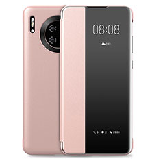Custodia Portafoglio In Pelle Cover con Supporto L01 per Huawei Mate 30E Pro 5G Oro Rosa