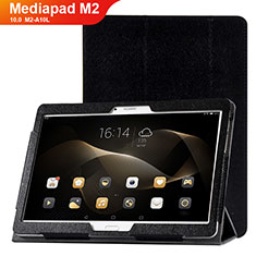 Custodia Portafoglio In Pelle Cover con Supporto L01 per Huawei MediaPad M2 10.0 M2-A10L Nero