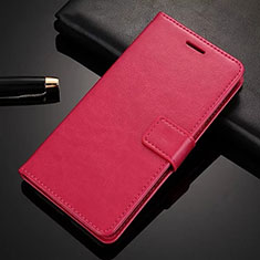 Custodia Portafoglio In Pelle Cover con Supporto L01 per Huawei Nova 5i Pro Rosa Caldo