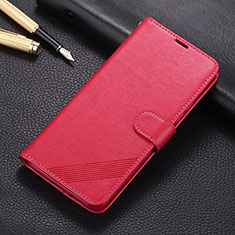 Custodia Portafoglio In Pelle Cover con Supporto L01 per Huawei Nova 6 SE Rosso