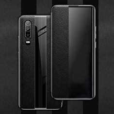 Custodia Portafoglio In Pelle Cover con Supporto L01 per Huawei P30 Nero