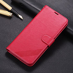 Custodia Portafoglio In Pelle Cover con Supporto L01 per Huawei P40 Lite Rosso