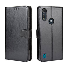 Custodia Portafoglio In Pelle Cover con Supporto L01 per Motorola Moto E6s (2020) Nero