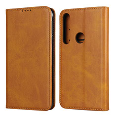 Custodia Portafoglio In Pelle Cover con Supporto L01 per Motorola Moto G8 Play Arancione