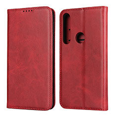 Custodia Portafoglio In Pelle Cover con Supporto L01 per Motorola Moto G8 Play Rosso