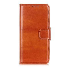 Custodia Portafoglio In Pelle Cover con Supporto L01 per Motorola Moto G8 Power Lite Arancione