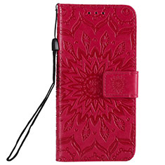 Custodia Portafoglio In Pelle Cover con Supporto L01 per Nokia 2.3 Rosso
