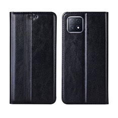 Custodia Portafoglio In Pelle Cover con Supporto L01 per Oppo A53 5G Nero