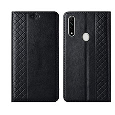 Custodia Portafoglio In Pelle Cover con Supporto L01 per Oppo A8 Nero