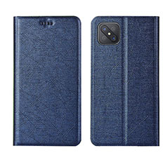 Custodia Portafoglio In Pelle Cover con Supporto L01 per Oppo A92s 5G Blu