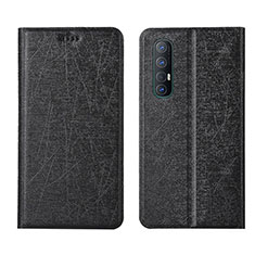 Custodia Portafoglio In Pelle Cover con Supporto L01 per Oppo Find X2 Neo Nero