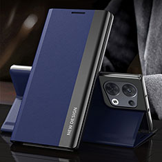 Custodia Portafoglio In Pelle Cover con Supporto L01 per Oppo Reno8 Pro+ Plus 5G Blu