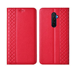 Custodia Portafoglio In Pelle Cover con Supporto L01 per Realme X2 Pro Rosso