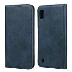 Custodia Portafoglio In Pelle Cover con Supporto L01 per Samsung Galaxy A10 Blu