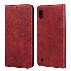 Custodia Portafoglio In Pelle Cover con Supporto L01 per Samsung Galaxy A10 Rosso