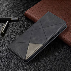 Custodia Portafoglio In Pelle Cover con Supporto L01 per Samsung Galaxy A12 Nacho Nero